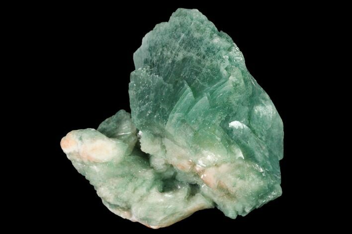 Green Heulandite Crystal Cluster - India #168967